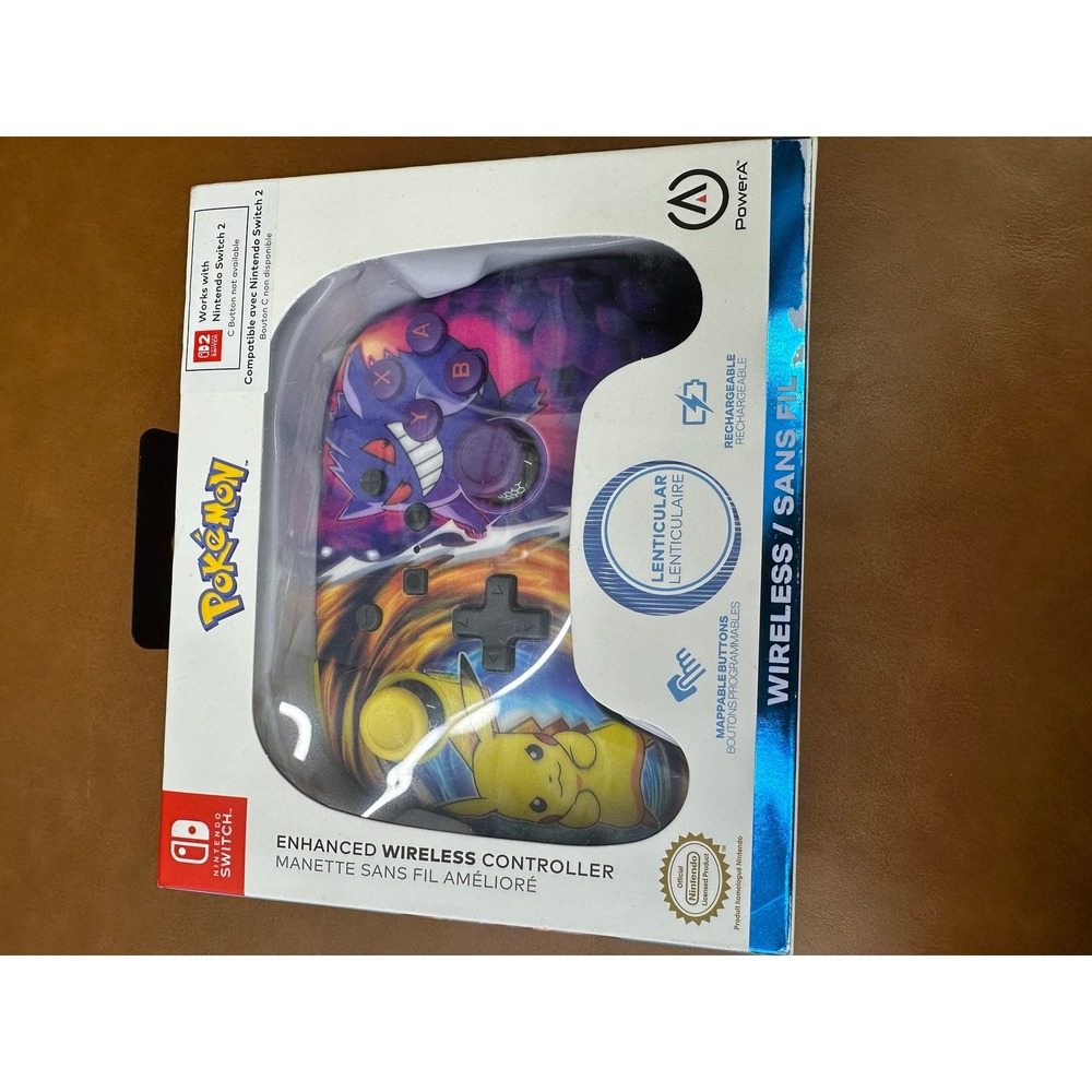 PowerA Wireless Controller Nintendo Switch Pikachu Gengar Lenticular Excellent